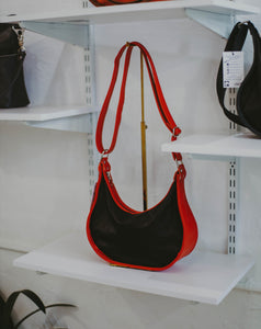 Black Lambskin Regular Luna Bag