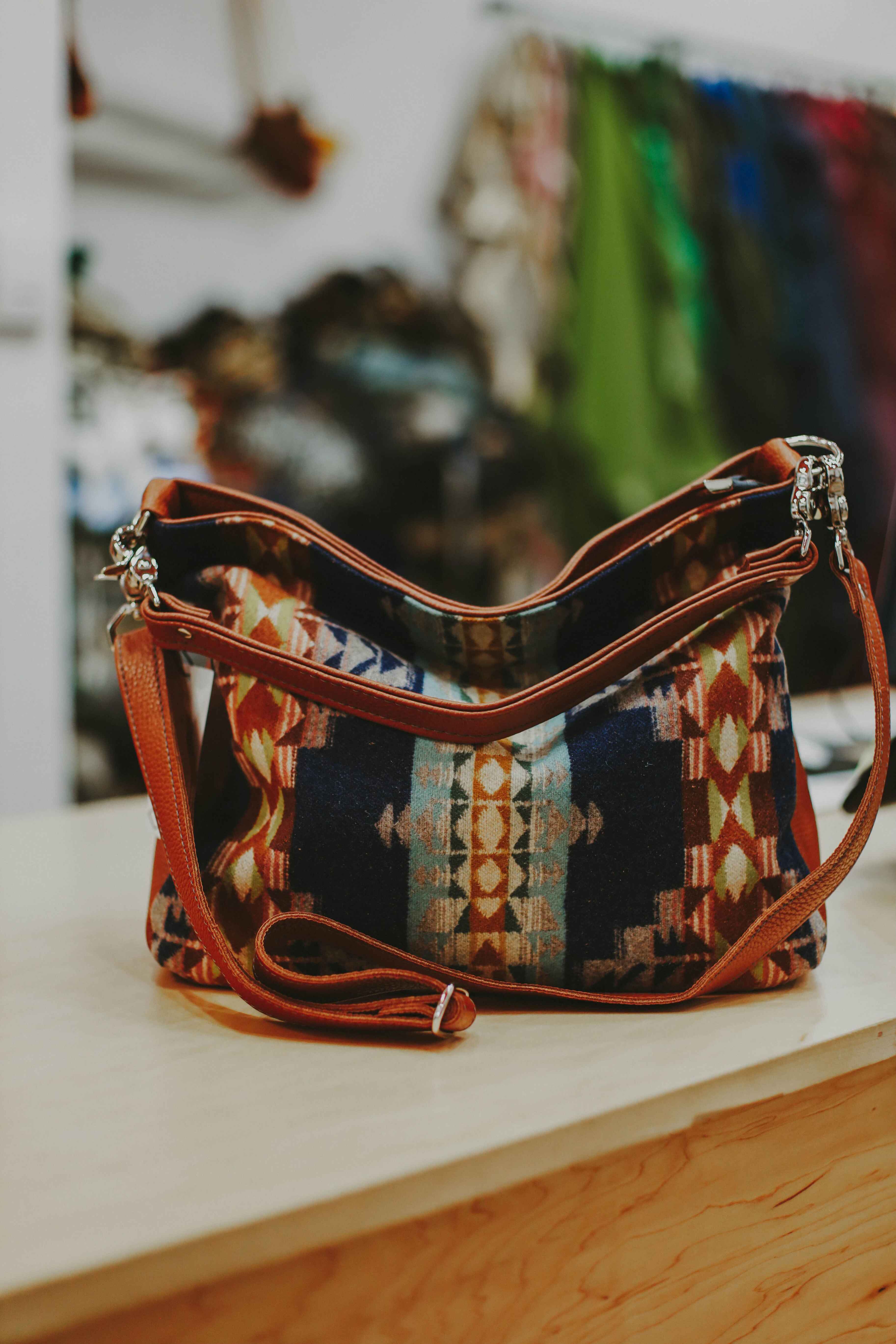 Mini Solstice Bag Pendleton and Leather